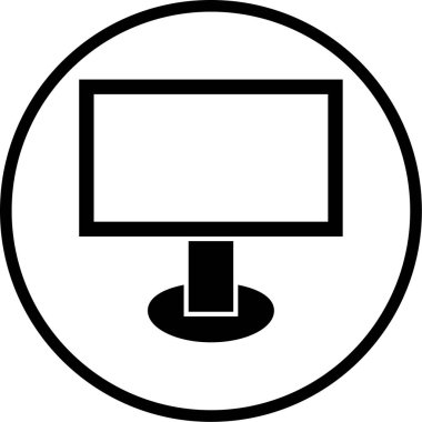 Bilgisayar ekranı. Basit resimleme