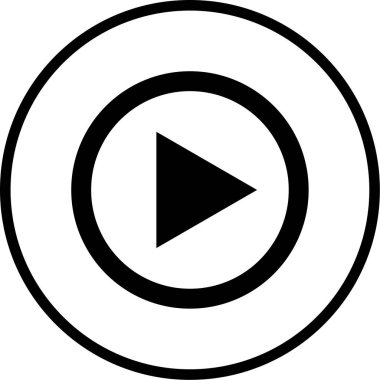 Oynayın. Web simgesi basit illüstrasyon