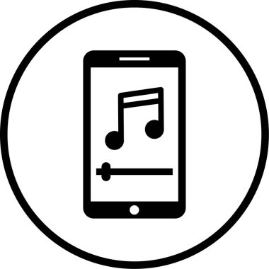 Cep telefonu simgesi, vektör illüstrasyonu