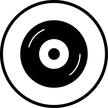 CD mi? Web simgesi basit illüstrasyon