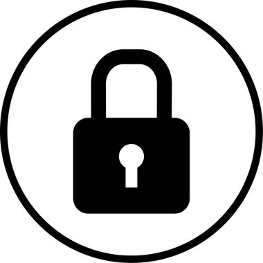 Kilit. Web simgesi basit illüstrasyon