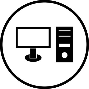 Bilgisayar. Web simgesi basit illüstrasyon