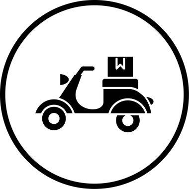 Teslimat. Web simgesi basit illüstrasyon