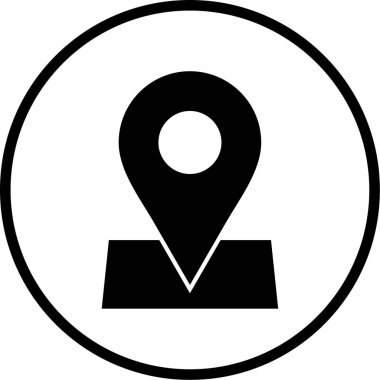 konum. Web simgesi basit illüstrasyon