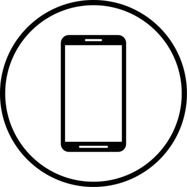 Cep telefonu simgesi, vektör illüstrasyonu