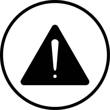 uyarı işareti simgesi, vektör illüstrasyonu