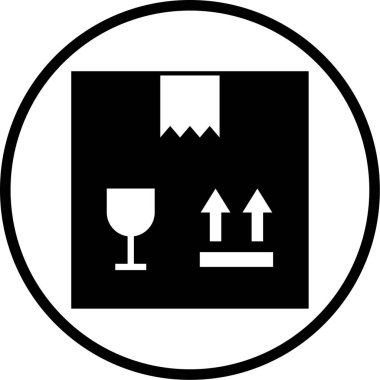 Bir kutu simgesinin vektör illüstrasyonu