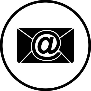 E-posta. Web simgesi basit illüstrasyon