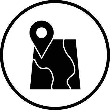 harita pin simgesi, vektör illüstrasyonu