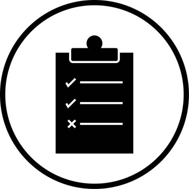 Kontrol listesi. Web simgesi basit illüstrasyon