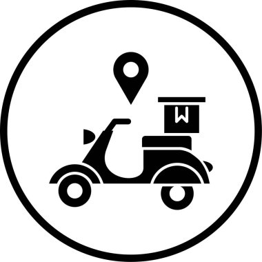 Teslimat. Web simgesi basit illüstrasyon