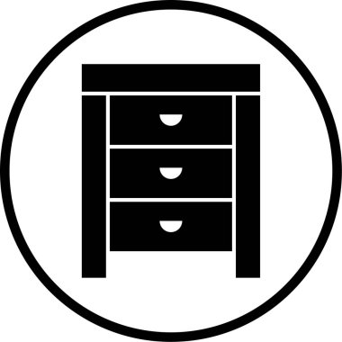 Çekmeceler. Web simgesi basit illüstrasyon