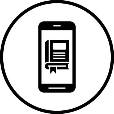 Cep telefonu simgesi, vektör illüstrasyonu