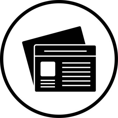 Haber simgesi, vektör illüstrasyonu