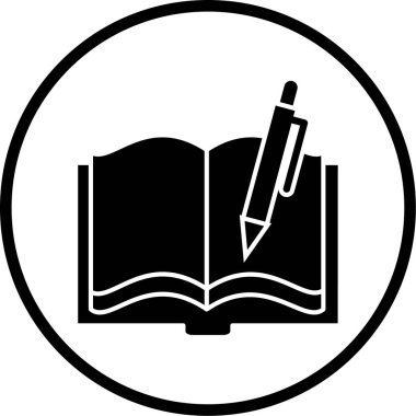 kitap simgesi vektör illüstrasyonu