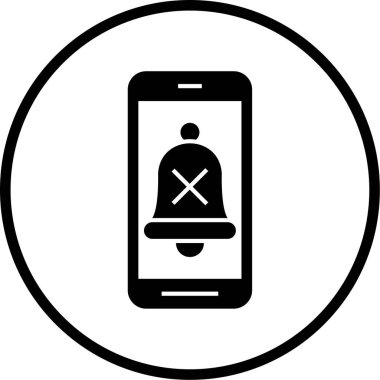 Cep telefonu simgesinin vektör illüstrasyonu