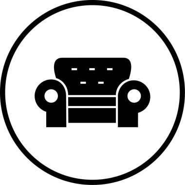 Kanepe. Web simgesi basit illüstrasyon