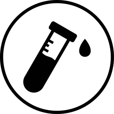 test tübü ikon vektör çizimi