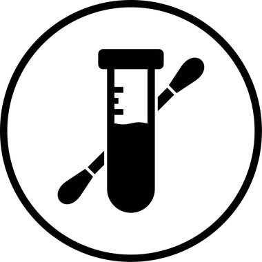 test tübü ikon vektör çizimi