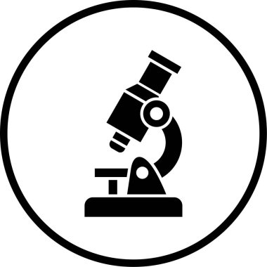 Mikroskop. Web simgesi basit illüstrasyon