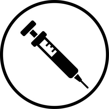 Şırınga. Web simgesi basit illüstrasyon