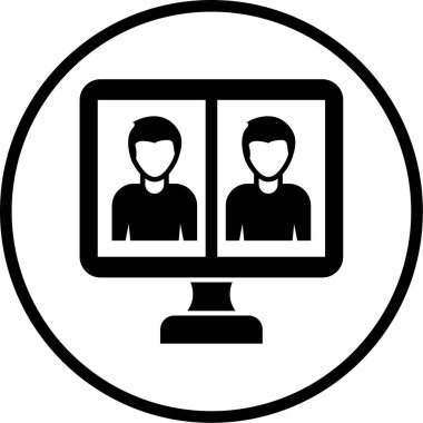 bilgisayar web simgesi basit illüstrasyon