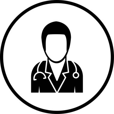 Bir doktor simgesinin vektör çizimi
