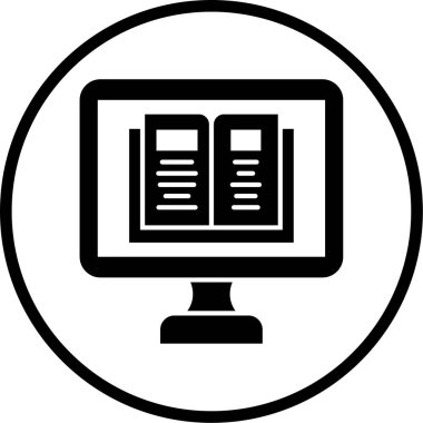 Bilgisayar modern simgesinin vektör illüstrasyonu