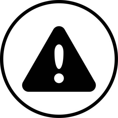 uyarı işareti simgesi, vektör illüstrasyonu