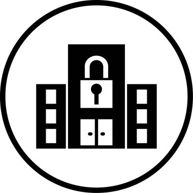 Kilit. Web simgesi basit illüstrasyon