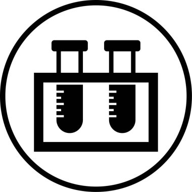 test tübü ikon vektör çizimi