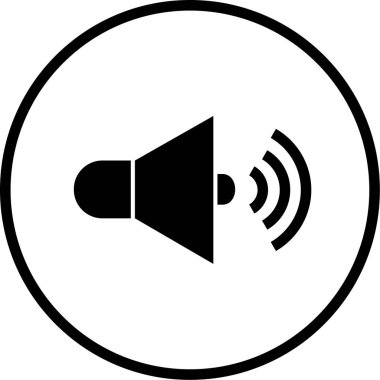 Hoparlör modern simgenin vektör illüstrasyonu