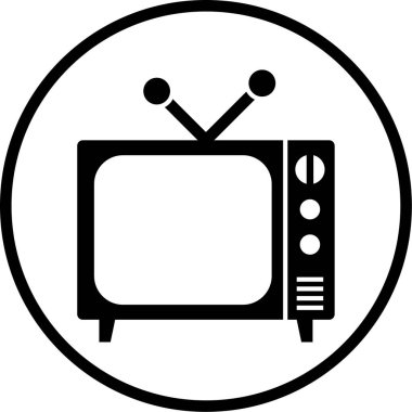 Televizyon. Web simgesi basit illüstrasyon