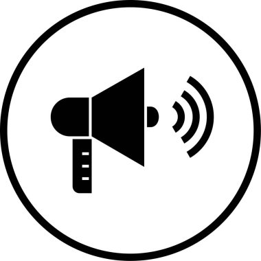 Hoparlör modern simgenin vektör illüstrasyonu