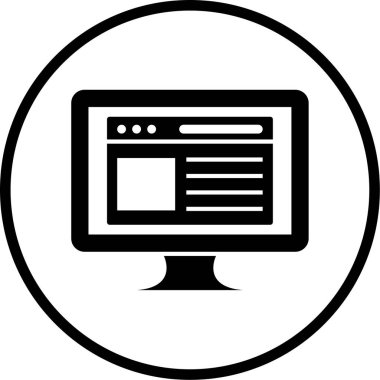 Bilgisayar modern simgesinin vektör illüstrasyonu