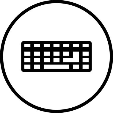 Klavye. Web simgesi basit illüstrasyon