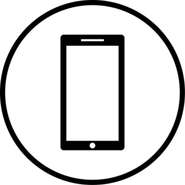 Cep telefonu simgesi, vektör illüstrasyonu