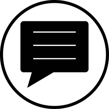 Sohbet Baloncuğu. Vektör illüstrasyonu