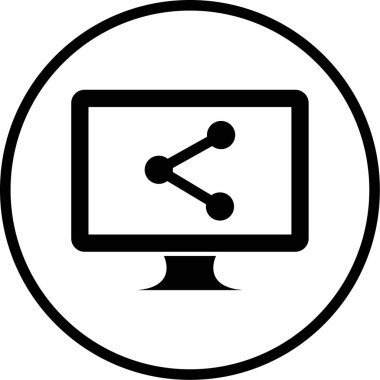 vektör lcd simgesi illüstrasyonu