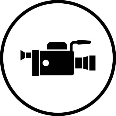 Video kamera simgesi vektör çizim