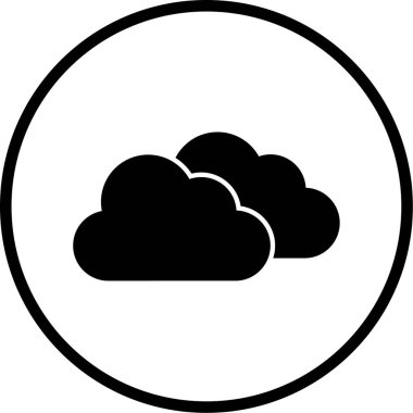 Bulutlar. Web simgesi basit illüstrasyon