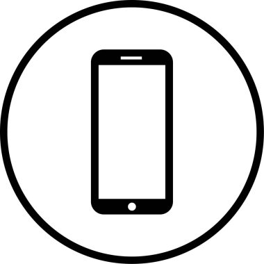 Cep telefonu simgesi, vektör illüstrasyonu