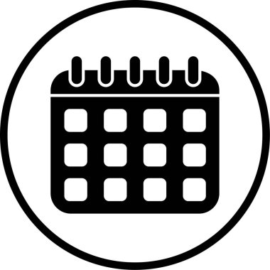 Takvim simgesi vektör illüstrasyonu