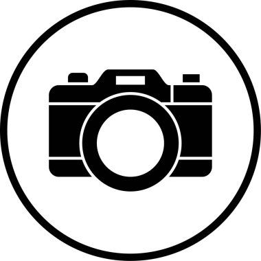 fotoğraf makinesi simgesi, vektör illüstrasyonu