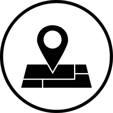 konum. Web simgesi basit illüstrasyon