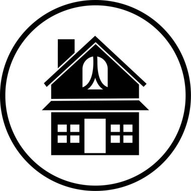 Bir ev simgesinin vektör illüstrasyonu