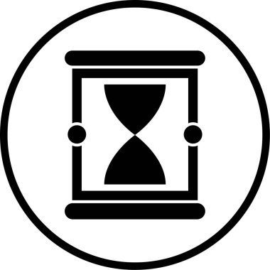 Kum saati. Web simgesi basit illüstrasyon