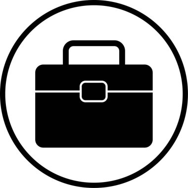 Evrak çantası simgesinin vektör illüstrasyonu