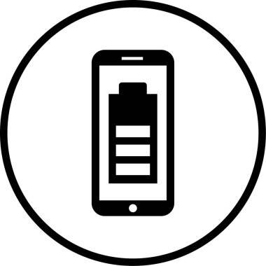 Cep telefonu simgesi, vektör illüstrasyonu