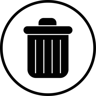 Çöp kutusunun vektör illüstrasyonu
